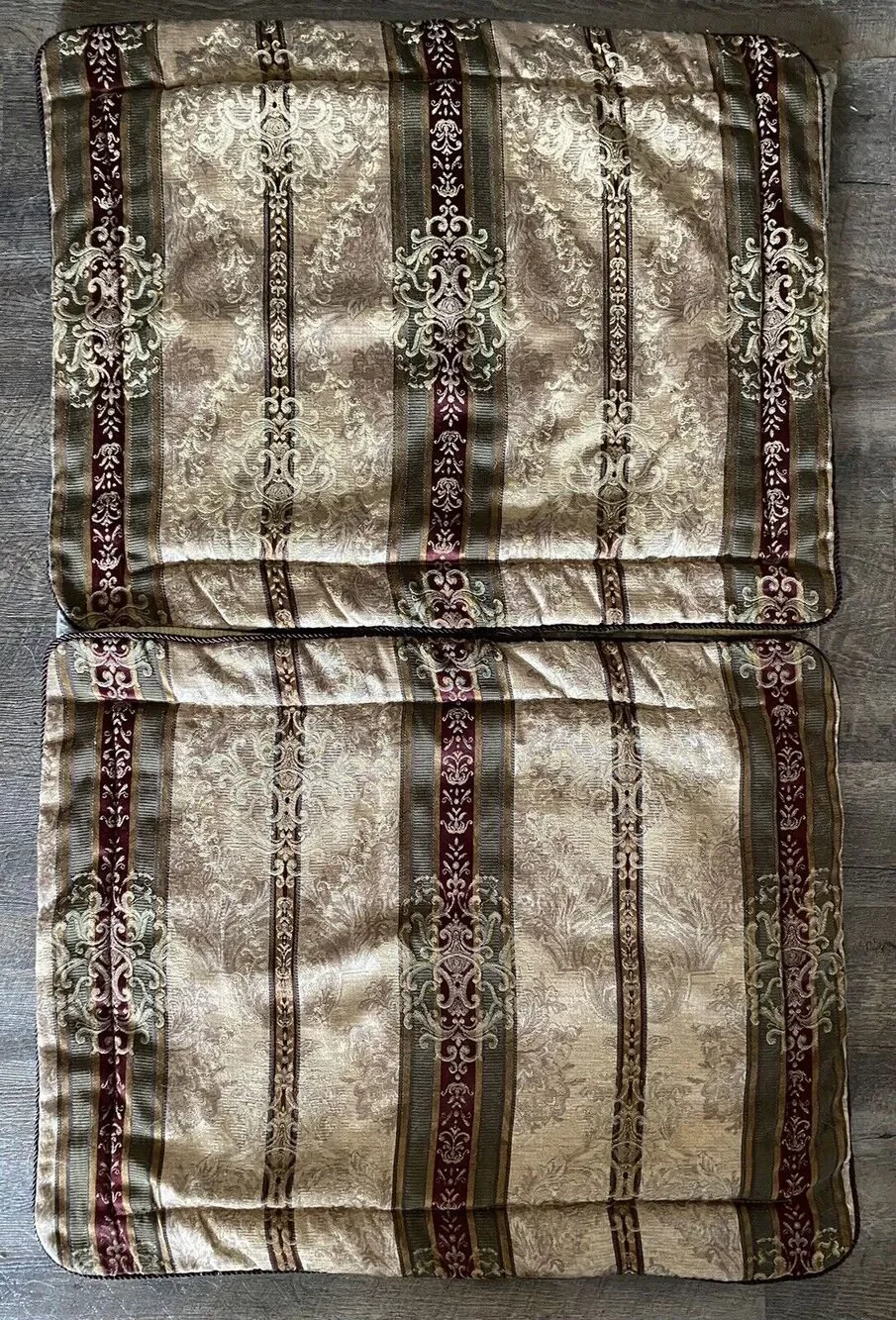 Two Croscill Home Galleria standard Size Pillow Shams Finished Sz 27 X 21”